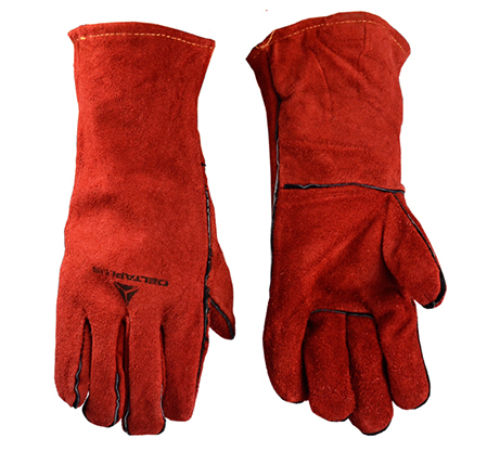 代尔塔电焊工隔热耐磨防护手套 